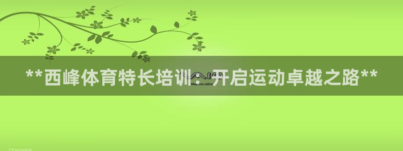 欧陆娱乐计划预测软件：**西峰体育特长培训：开启运动卓越之路